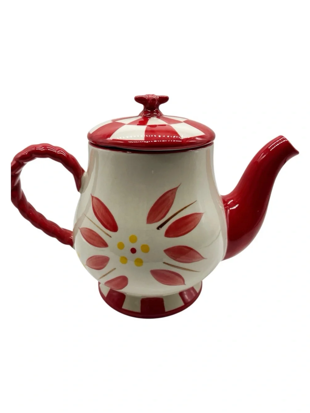 temptations by tara old world red Teapot & Lid